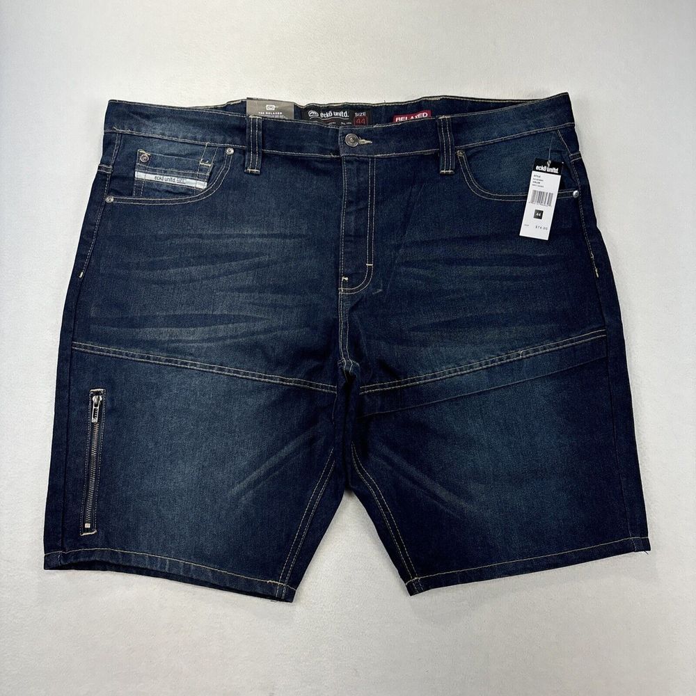 NWT Ecko Unltd Mens Shorts 46x11  759 Relaxed Denim Utility Dirty Dozen‎ Baggy